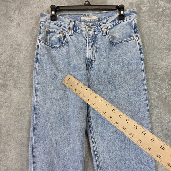 Levis Low Pro Straight Jeans Womens 27 Blue Mid Rise Light Wash Denim Pants - Picture 3 of 16